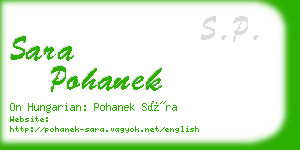 sara pohanek business card